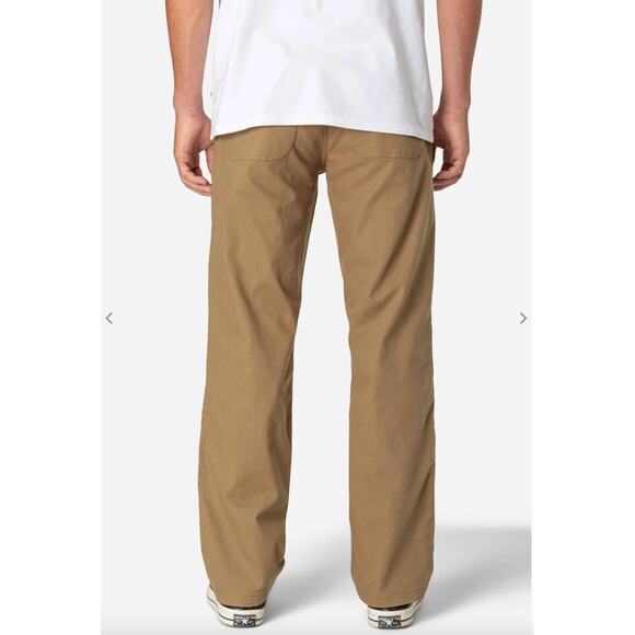 Men's Katin deck herringbone relaxed brown slacks size 38 x32 - Picture 2 of 6